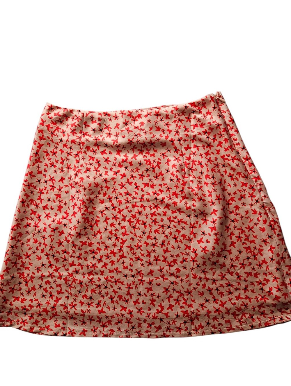 Princess Polly Size 4 Women's Red Floral A-Line Skirt